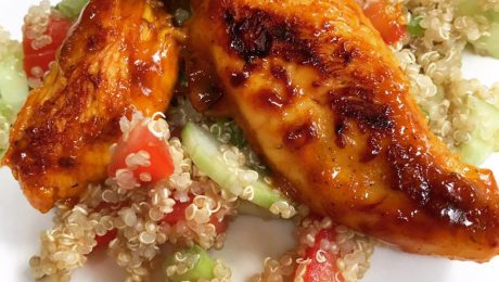 recette d'été salade mangue poulet quinoa